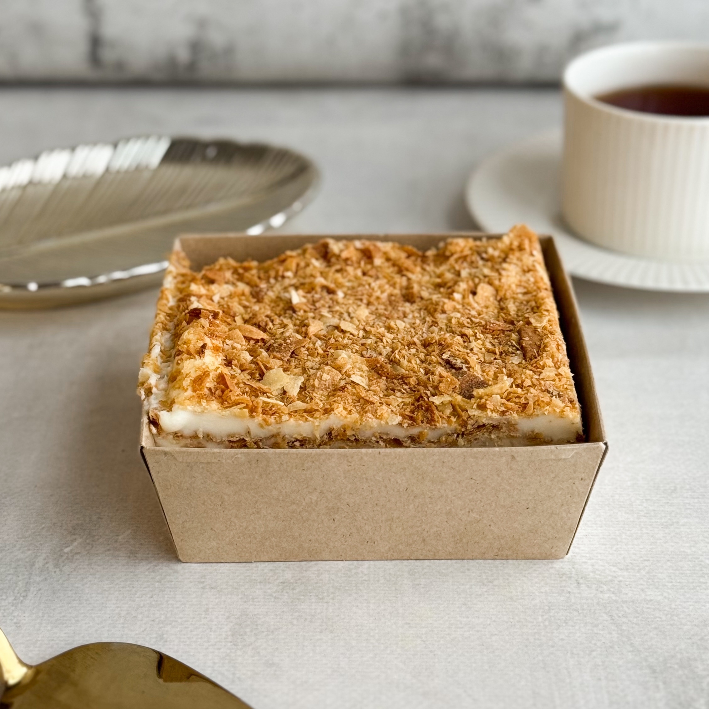 Бенто-торт Наполеон в индивид.упаковке. Нежнейшее сочетание слоёного теста и заварного крема. изображение 5