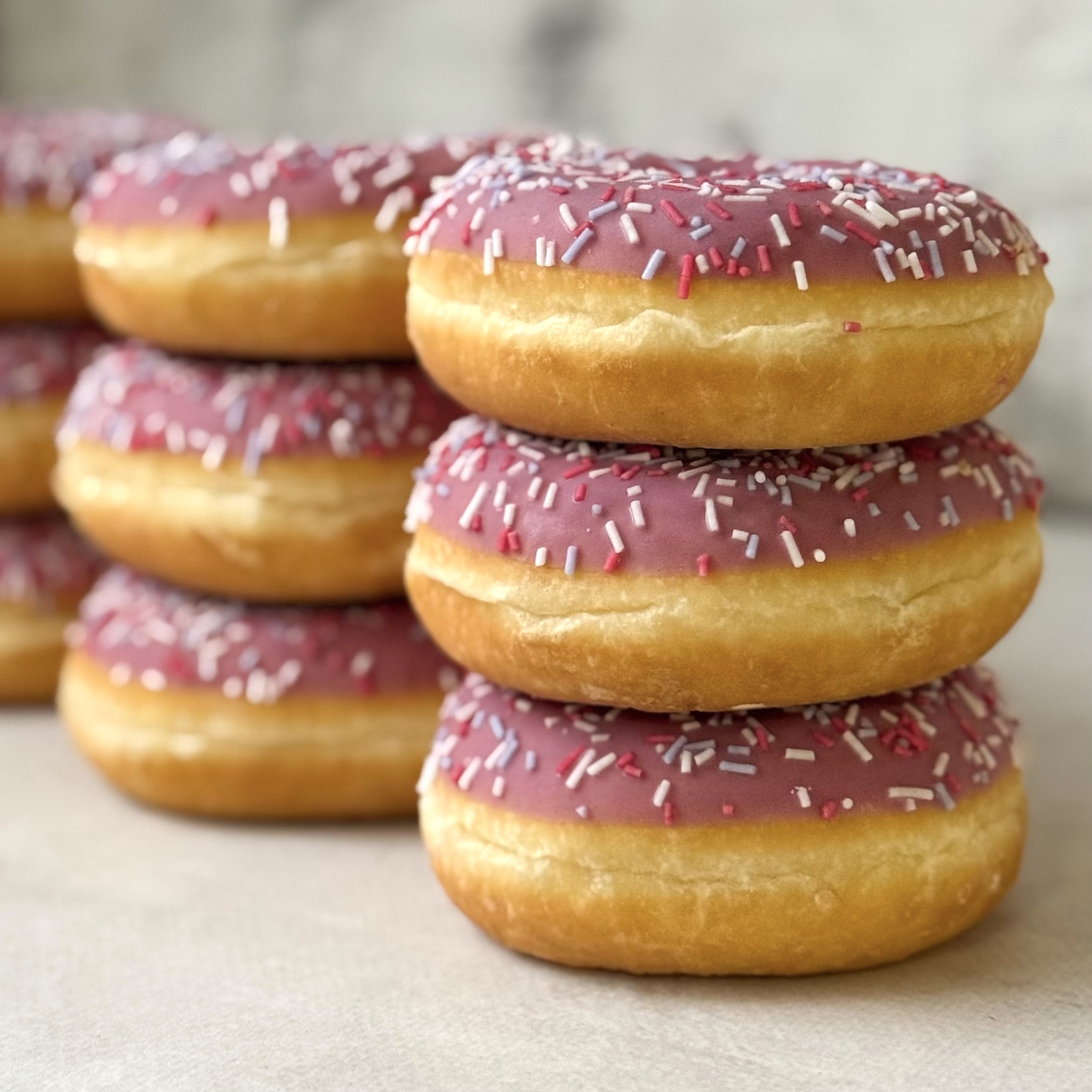 Донат глазированный Ягодный микс с ягодной начинкой изображение 3