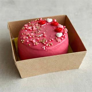 Бенто-торт ЧК брауни с карамелью (день влюблённых, 8 марта) в индивид.упаковке. 