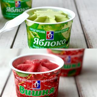 Десерт взбитый замороженный фруктово-ягодный ассорти 2 вкуса