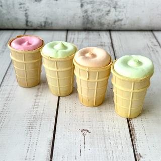 Мороженое 8% с заменителем молочного жира ассорти 4 вкуса в вафельном стаканчике «Океан вкуса»