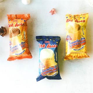 Мороженое Ассорти "Как было" в вафельном стаканчике  3 вида